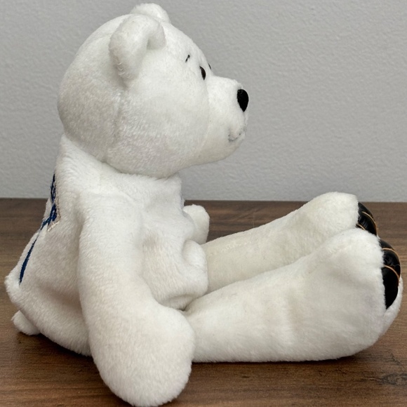 NWT NFL DEION SANDERS 1998 Plush Beanie Bear White #21 Limited  SPECIAL EDITION - Picture 7 of 16